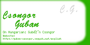 csongor guban business card